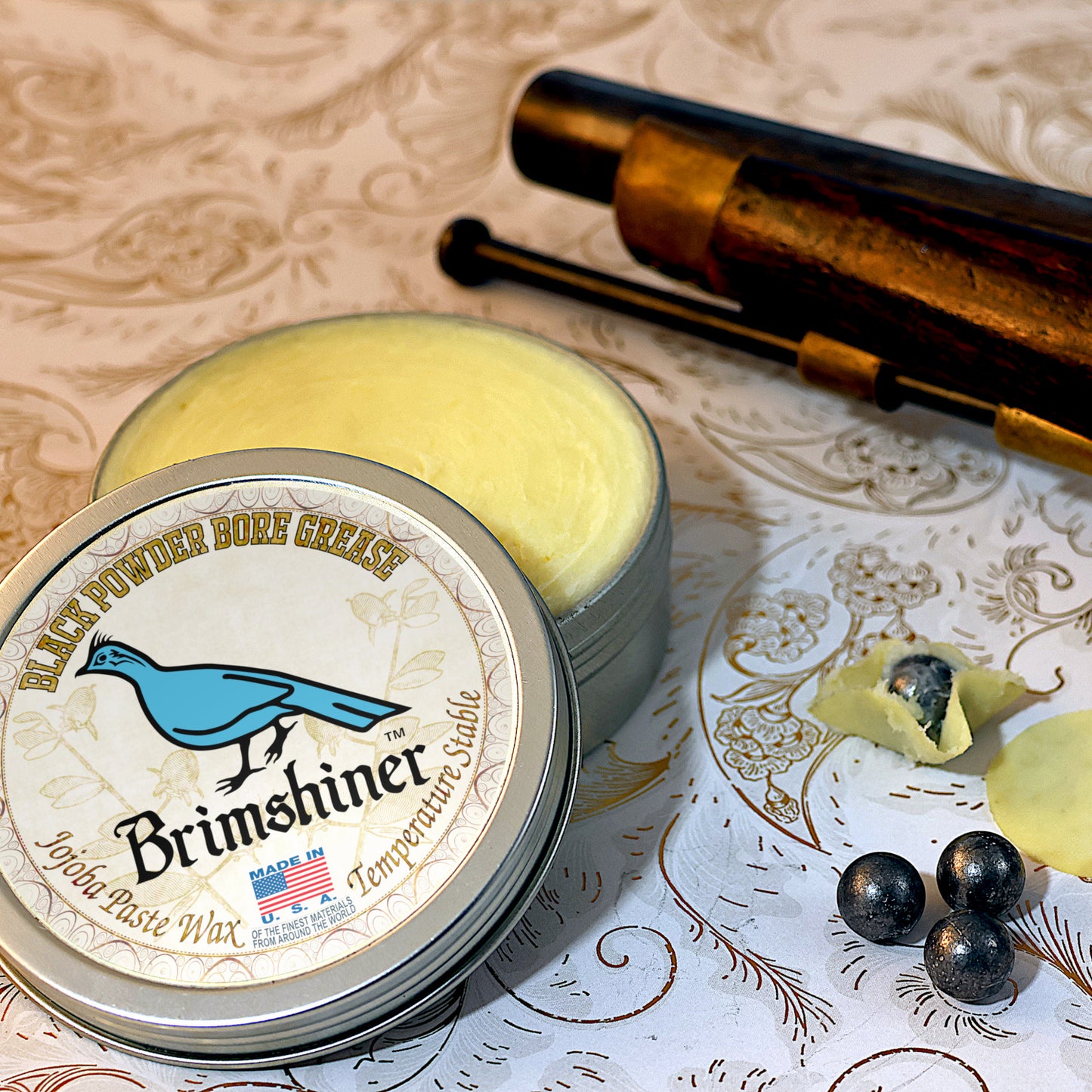 Brimshiner Black Powder Bore Grease - Lubricant Butter for all Muzzleloaders