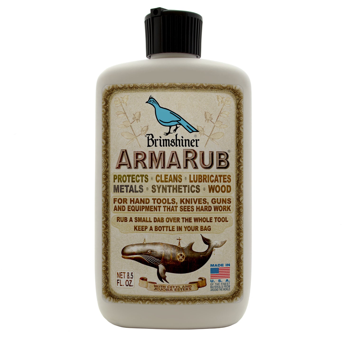 Brimshiner ArmaRub - Cleans, Lubricates, and Protects Metals, Synthetics, and Wood